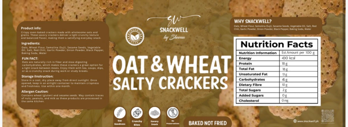 Oat & Wheat Salty Crackers